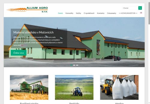 Webové stránky ALLIUM AGRO s.r.o., Močovice