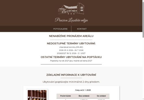 Zobrazit webové stránky Penzion Lasákův mlýn