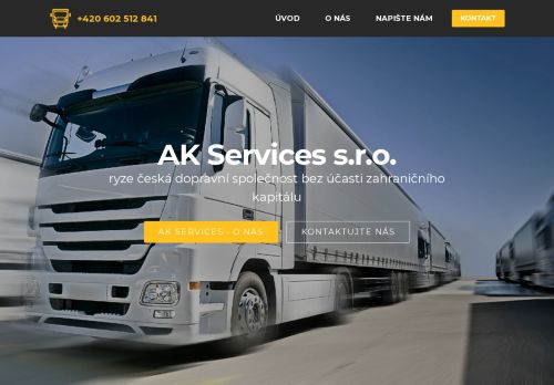 Webové stránky AK services, s.r.o., Kyjov