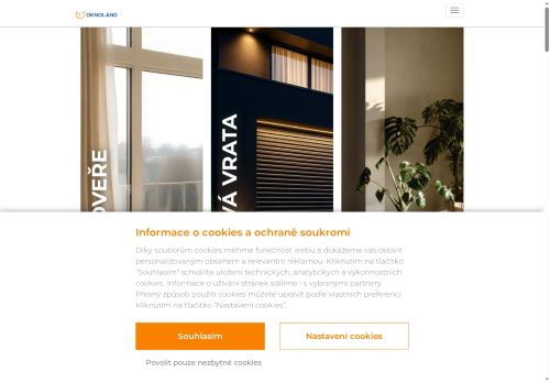 Webové stránky OKNOLAND s.r.o., Třebíč