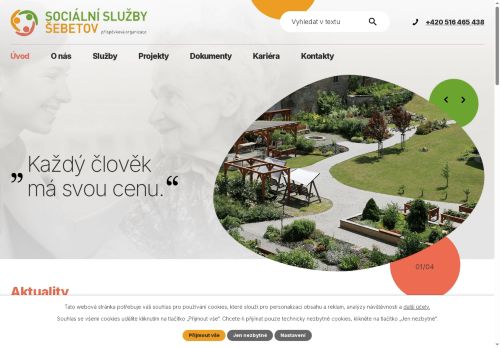 Sociální služby Šebetov, příspěvková organizace nabízí práci na pozici Všeobecná sestra (m/ž) v obci Šebetov