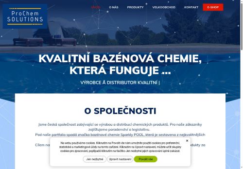 Webové stránky ProChem Solutions s.r.o., Horní Štěpánov
