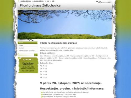 Plicní ambulance - MUDr. Alena Procházková