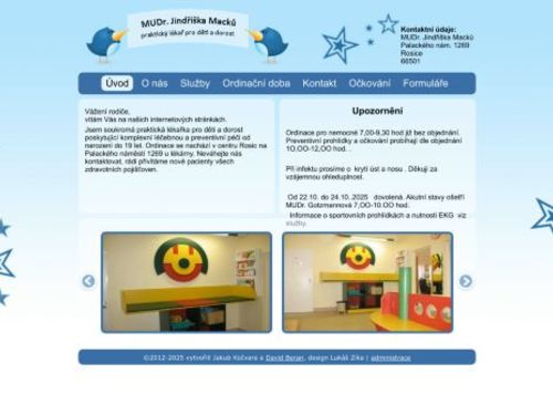 Praktický lékař pro děti a dorost - MUDr. Jindřiška Macků