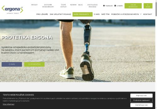Webové stránky Ergona Opava s.r.o., Brno