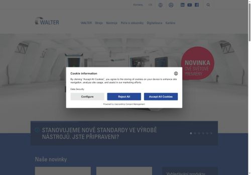 Webové stránky Walter s.r.o., Kuřim