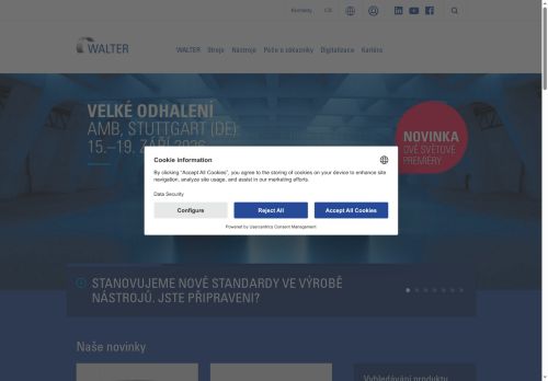 Webové stránky Walter s.r.o., Kuřim