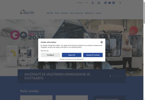 Webové stránky Walter s.r.o., Kuřim