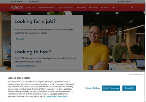 Webové stránky ADECCO spol.s r.o., Brno