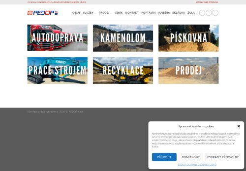 Webové stránky PEDOP s.r.o., Lipovec