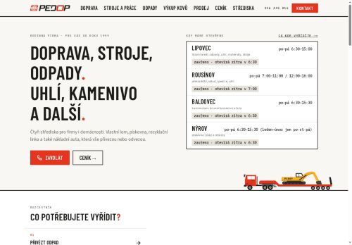 PEDOP s.r.o. nabízí práci na pozici Řidič/řidička motorových nákladních vozidel v obci Lipovec