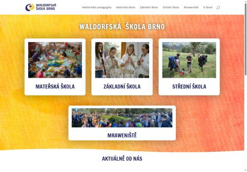 Webové stránky Waldorfská škola Brno - střední škola, základní škola a mateřská škola, příspěvková organizace, Brno