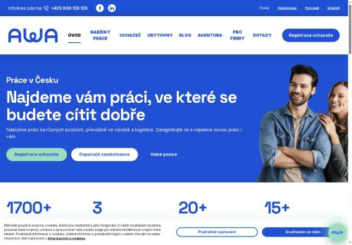 Webové stránky AWA PARTNERS International s.r.o., Žebrák