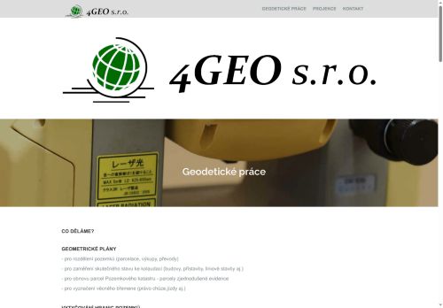 Webové stránky 4GEO s.r.o., Jindřichův Hradec