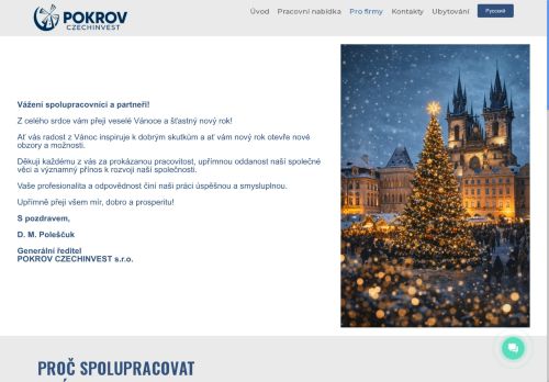 POKROV CZECHINVEST s.r.o. nabízí práci na pozici Skladníci, obsluha manipulačních vozíků (m/ž) v obci Hostivice