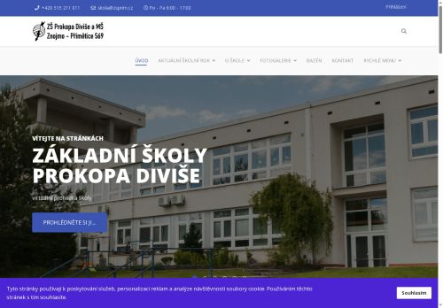 Základní škola Prokopa Diviše a Mateřská škola, Znojmo - Přímětice 569 nabízí práci na pozici Kuchař/ka ve školní jídelně v obci Znojmo