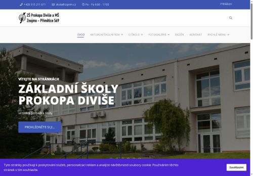 Zobrazit webové stránky Základní škola Prokopa Diviše a MŠ, Znojmo