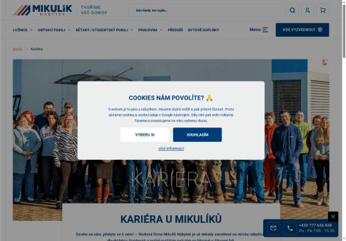 Webové stránky NÁBYTEK MIKULÍK s.r.o., Vranovice