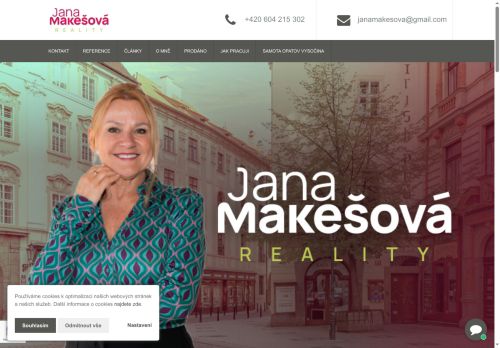 Zobrazit webové stránky Jana Makešová Reality