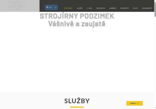 Webové stránky Strojírny Podzimek, s.r.o., Třešť