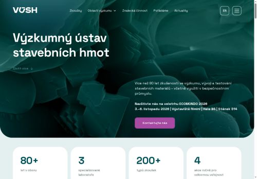 Výzkumný ústav stavebních hmot, a.s. nabízí práci na pozici pracovník výroby v obci Brno