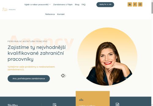 Principio s.r.o. nabízí práci na pozici Pracovníci péče o děti v domácnostech - m/ž v obci Brno