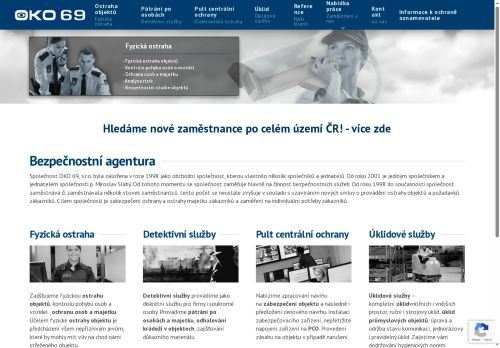 OKO 69, s.r.o. nabízí práci na pozici strážný, vrátný v obci Brno