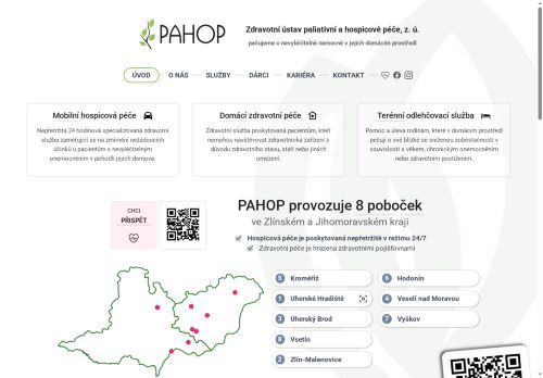 PAHOP, Zdravotní ústav paliativní a hospicové péče, z.ú. nabízí práci na pozici všeobecná sestra M/Ž v obci Hodonín