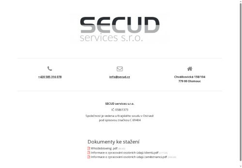 SECUD services s.r.o. nabízí práci na pozici Strážný/á OZP v obci Mokrá-Horákov