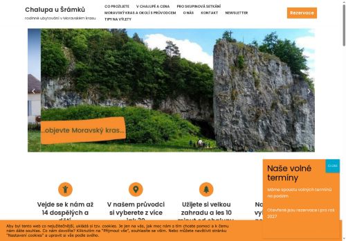 Zobrazit webové stránky Chalupa u Šrámků - rodinné ubytování v Moravském krasu