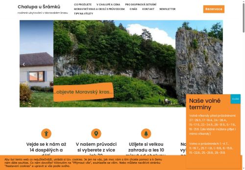 Zobrazit webové stránky Chalupa u Šrámků - rodinné ubytování v Moravském krasu
