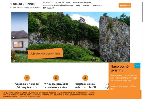 Zobrazit webové stránky Chalupa u Šrámků - rodinné ubytování v Moravském krasu