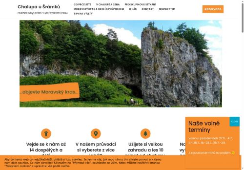 Zobrazit webové stránky Chalupa u Šrámků - rodinné ubytování v Moravském krasu