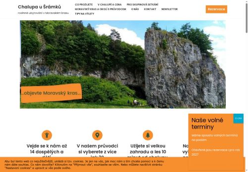 Zobrazit webové stránky Chalupa u Šrámků - rodinné ubytování v Moravském krasu
