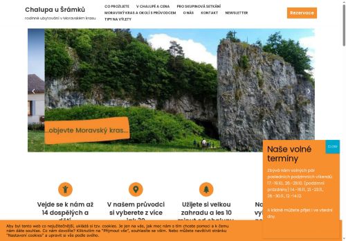 Zobrazit webové stránky Chalupa u Šrámků - rodinné ubytování v Moravském krasu