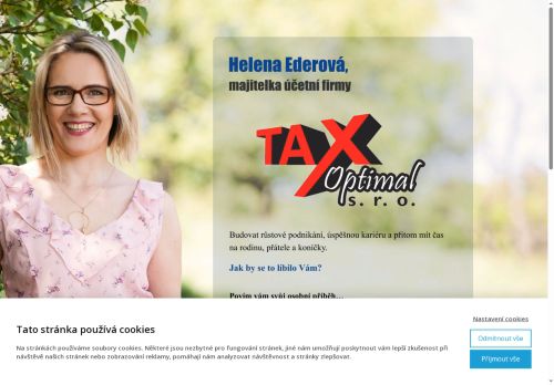 Webové stránky TAX Optimal s.r.o., Jihlava