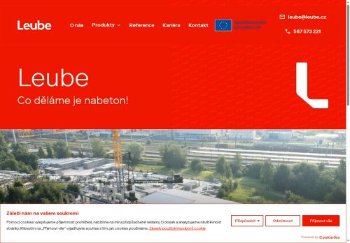 Webové stránky Leube Beton s.r.o., Jihlava