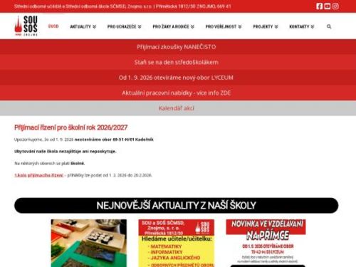 Střední odborné učiliště a střední odborná škola SČMSD, Znojmo