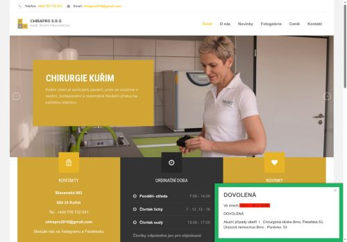 Zobrazit webové stránky Chirurgie - MUDr. Renata Procházková