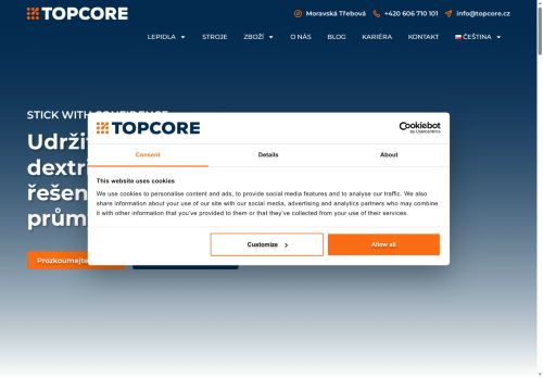 TOPCORE service s.r.o. nabízí práci na pozici Operátor/ka výroby - mistr/ová výroby v obci Moravská Třebová