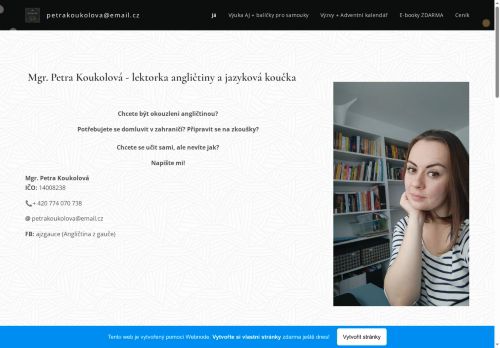 Zobrazit webové stránky Petra Koukolová - výuka angličtiny a jazykový koučink