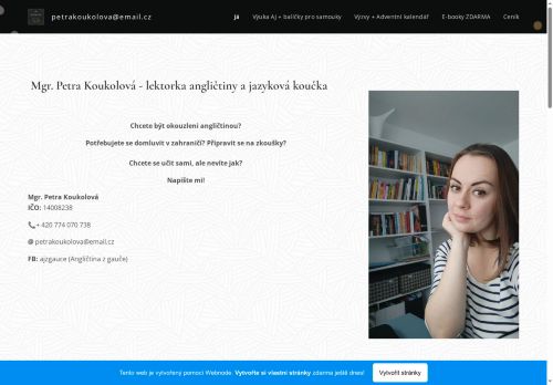 Zobrazit webové stránky Petra Koukolová - výuka angličtiny a jazykový koučink