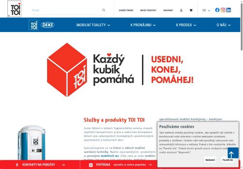 TOI TOI, sanitární systémy, s r.o. nabízí práci na pozici Řidič - servisní technik sk. C v obci Brno