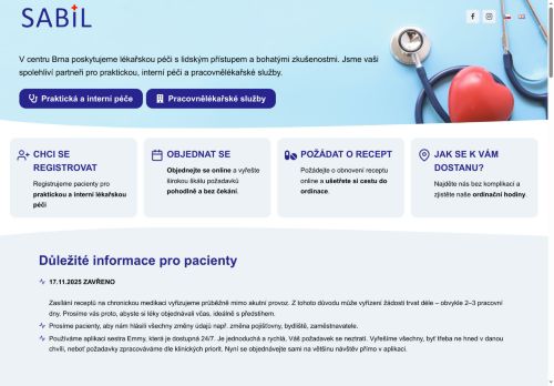 SABIL, s.r.o. nabízí práci na pozici Uklízeči a pomocníci ve zdravotnických a sociálních zařízeních v obci Brno