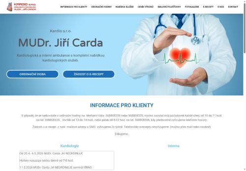 Zobrazit webové stránky Kardiologická ambulance (poliklinika)