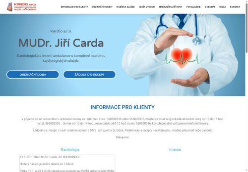 Zobrazit webové stránky Kardiologická ambulance (poliklinika)
