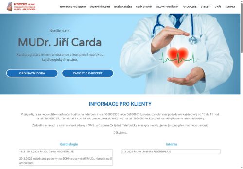 Zobrazit webové stránky Kardiologická ambulance (poliklinika)
