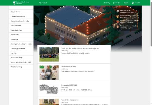 Webové stránky Základní škola Brno, Hroznová 1, příspěvková organizace, Brno