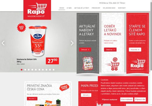 RAPO BRNO, s.r.o. nabízí práci na pozici PRODAVAČ/KA POTRAVIN v obci Náměšť nad Oslavou