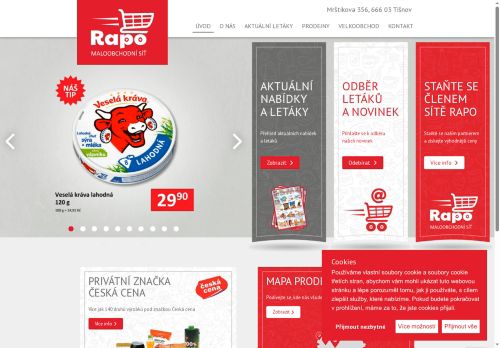 Webové stránky RAPO BRNO, s.r.o., Tišnov